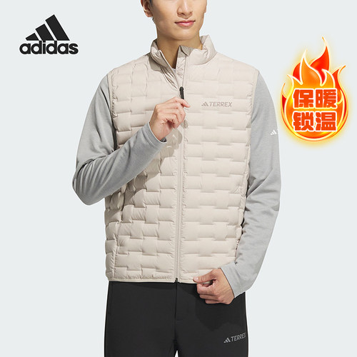 阿迪达斯正品男子羽绒马甲