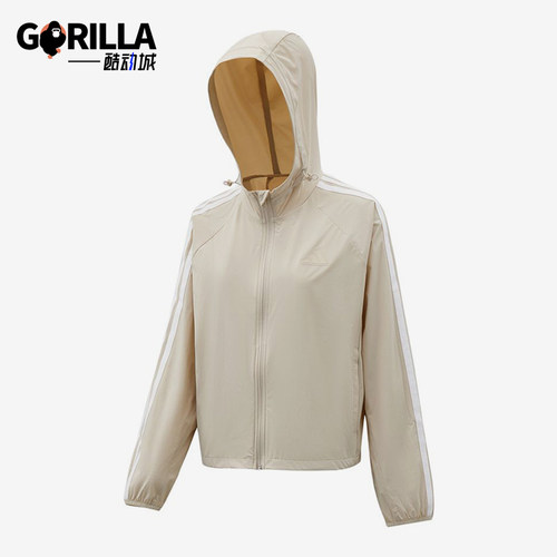 Adidas/阿迪达斯正品新款女米白色轻盈防风经典夹克外套KX2760
