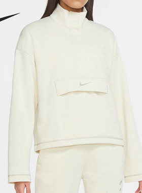 Nike/耐克正品圆领拉链卫衣女子新款休闲卫衣运动服 CU6638-238