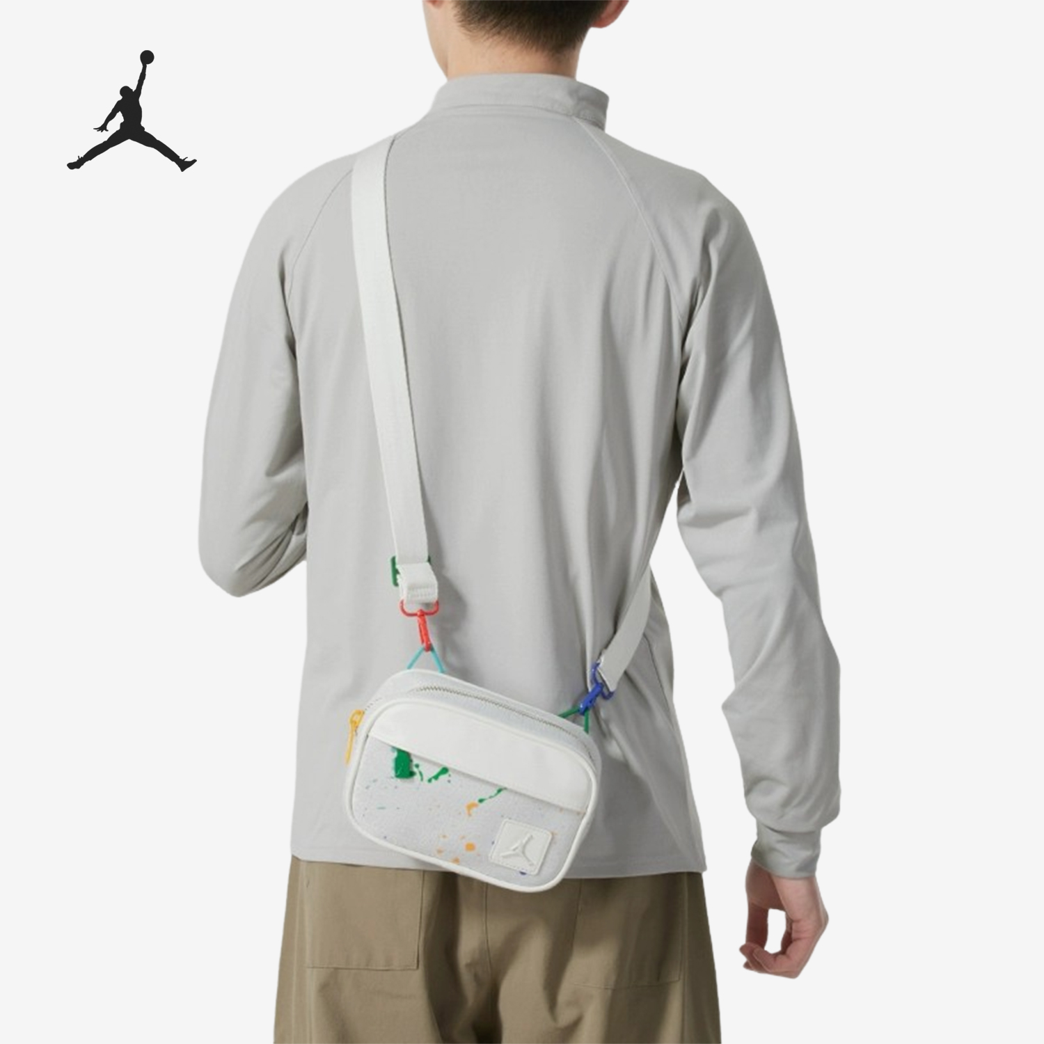 Nike/耐克正品JORDAN男女满印印花运动单肩斜挎包HQ7569-133