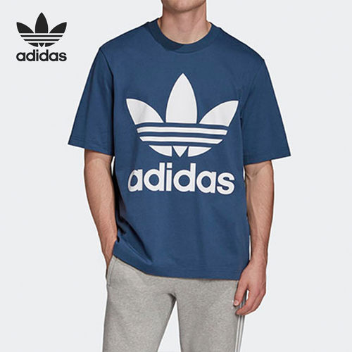 阿迪达斯圆领舒适休闲运动T恤