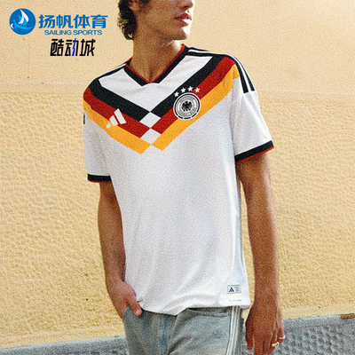 Adidas/阿迪达斯正品GERMANY 26男女运动足球修身训练短袖JN2066