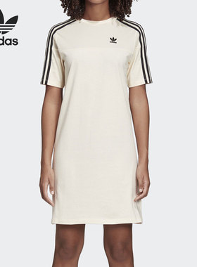 Adidas/阿迪达斯正品三叶草新款女子休闲长款短袖T恤DX2010