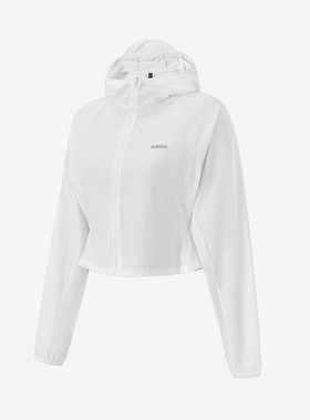 Adidas/阿迪达斯正品连帽夹克新款女经典白色亲肤夹克外套JI6005