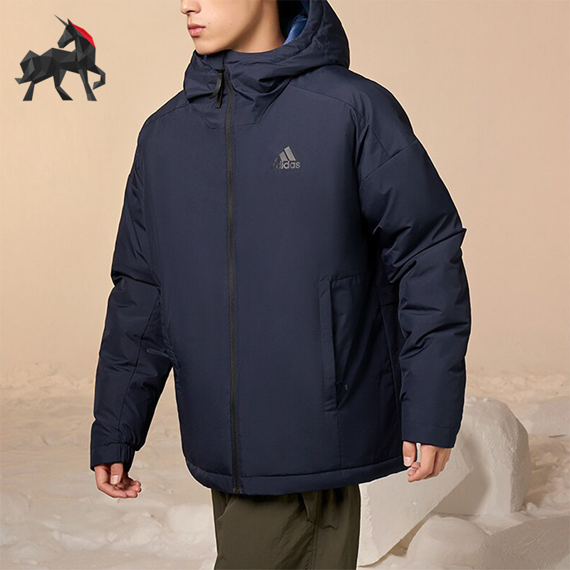 阿迪达斯男士保暖宽松户外棉服