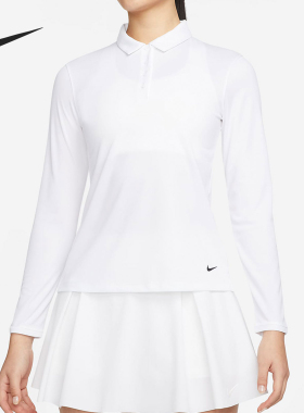 Nike/耐克正品Dri-FIT女士翻领高尔夫运动长袖T恤DH2317-100