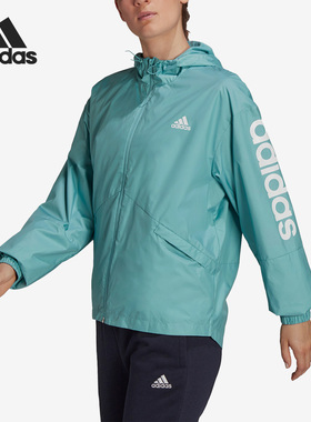 Adidas/阿迪达斯正品W LIN WB 宽松女子连帽夹克外套H07845
