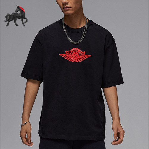Nike/耐克正品JORDAN男士针织透气宽松经典休闲短袖IB3131-010