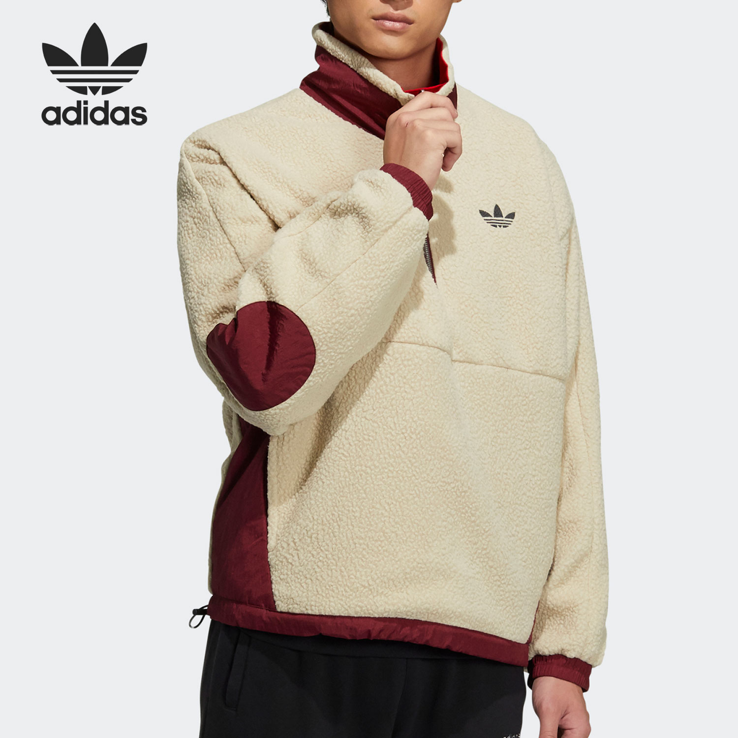 Adidas/阿迪达斯官方正品三叶草新款男子运动双面穿外套 HD0317
