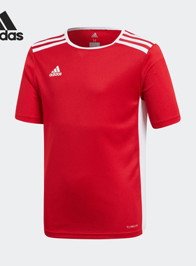 Adidas/阿迪达斯正品当季新款 大童装足球训练圆领短袖 CF1050