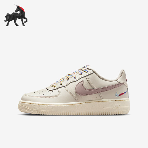 Nike/耐克正品Air Force 1 GS女子大童运动轻便板鞋HQ1907-100