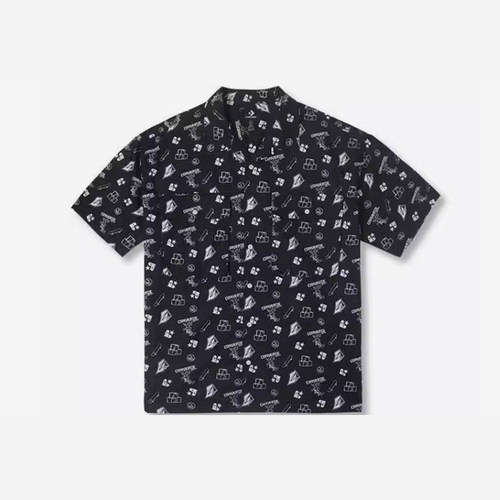 Converse/匡威正品夏季新款男子满印透气短袖衬衫10026163-A02