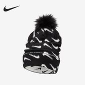 新款 冬季 儿童绒球针织保暖休闲运动帽FJ6306 耐克正品 Nike