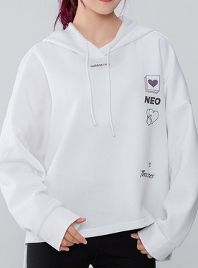 Adidas/阿迪达斯 正品 NEO  秋季新款女子连帽卫衣H50247