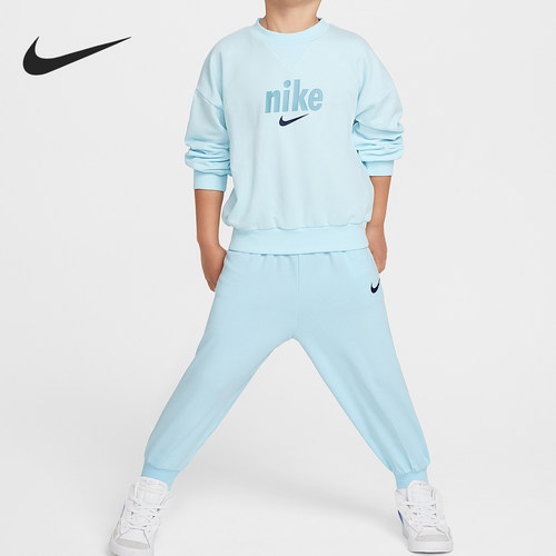 Nike/耐克正品2025夏季款婴童运动落肩日常套装HQ8713-474