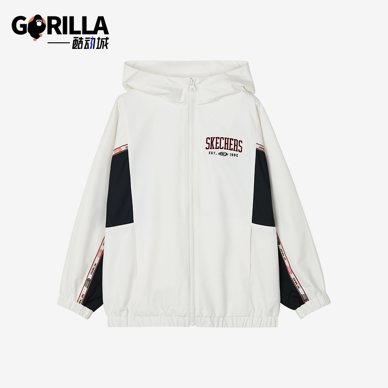 斯凯奇儿童拉链宽松夹克外套