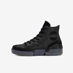 Converse匡威 春季新款女子高帮鞋系带休闲鞋平底鞋黑色 567171C