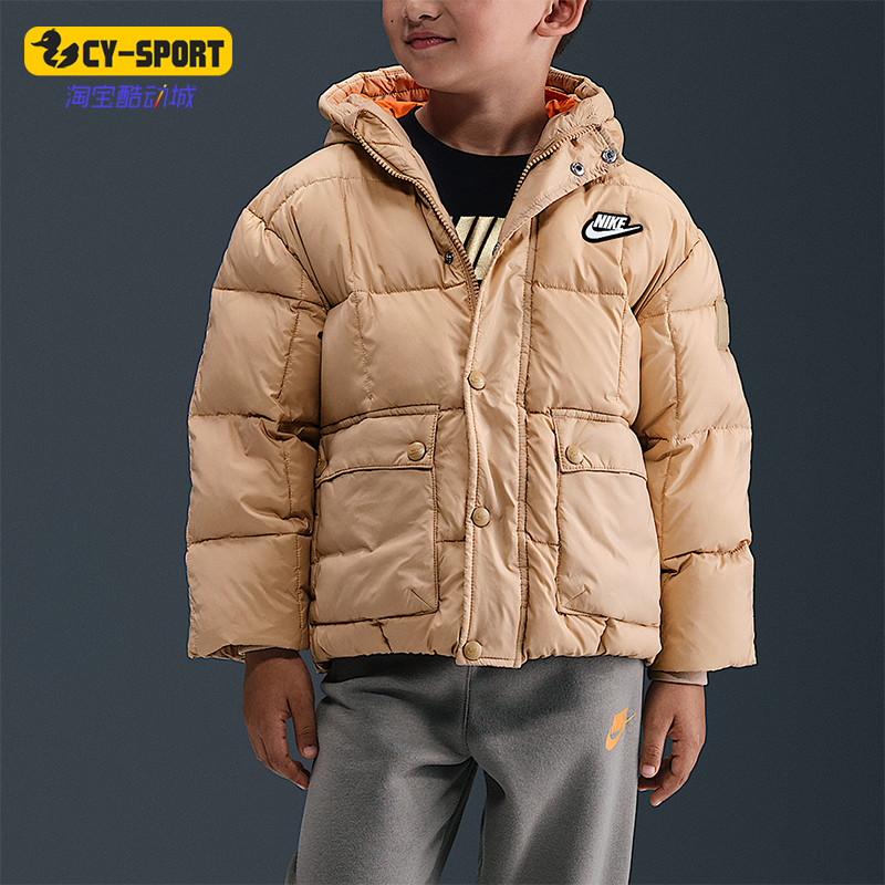 Nike/耐克正品Premium小童连帽运动休闲保暖羽绒服外套IQ9995-200
