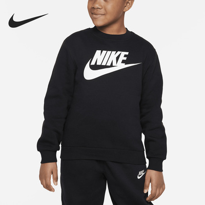 耐克新款儿童运动圆领卫衣