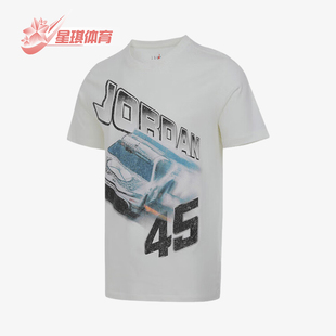 图案宽松针织经典 JORDAN男士 耐克正品 133 短袖 IB7352 时尚 Nike