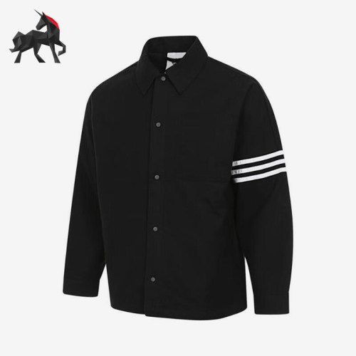 Adidas/阿迪达斯正品三叶草男士休闲翻领三条纹外套JC9906