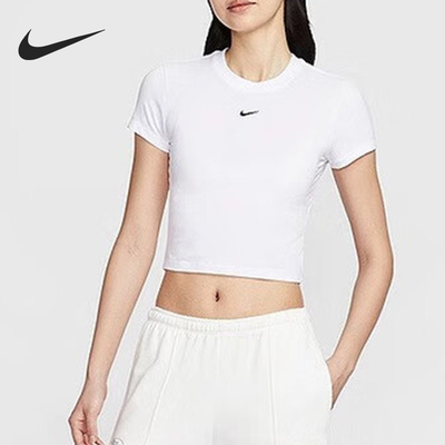 Nike/耐克正品2025夏季款女士短款修身简约短袖HF9539-101