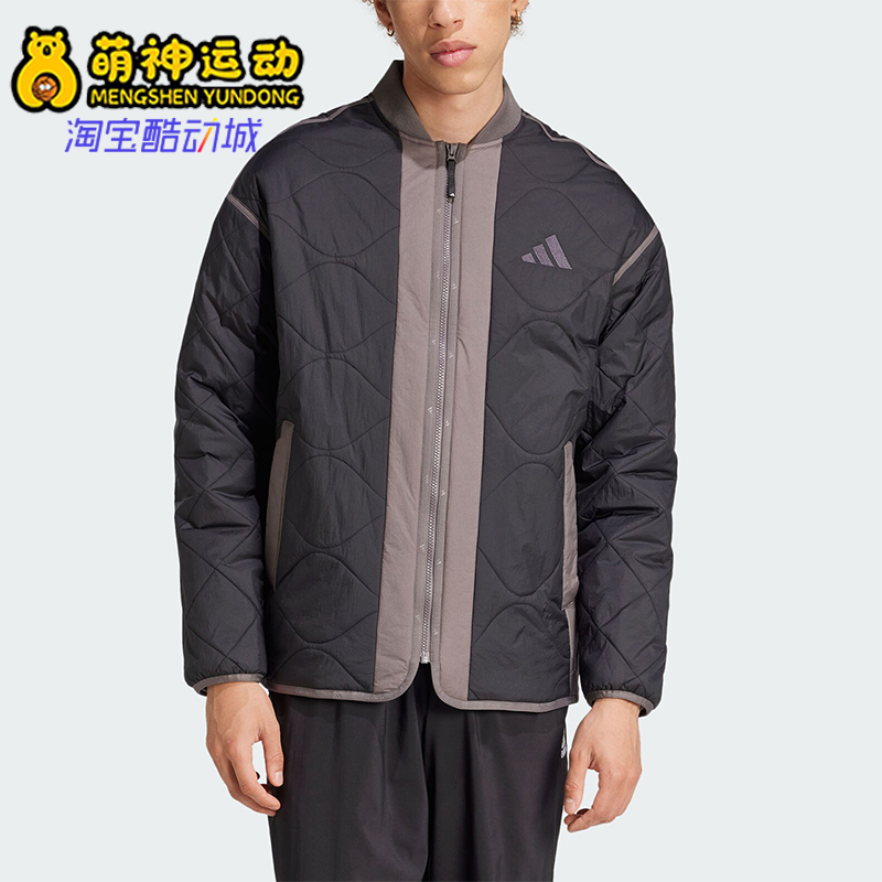 阿迪达斯男士保暖宽松棉服