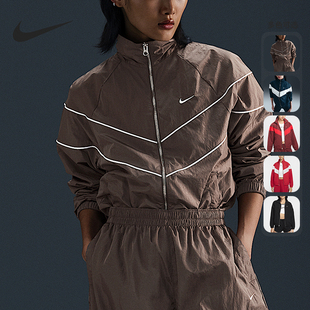 立领夹克外套FV6305 运动女士宽松训练梭织经典 619 耐克正品 Nike