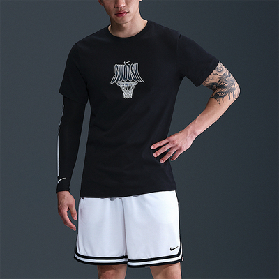 Nike/耐克正品Dri-FIT男士篮球透气轻盈休闲经典短袖HJ3467-010