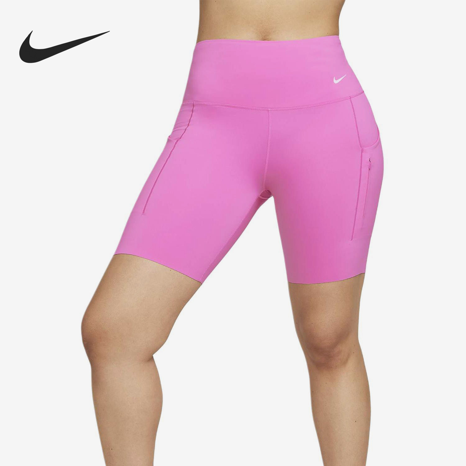 Nike/耐克官方正品女士修身松紧高腰休闲健身运动短裤DQ5923-675