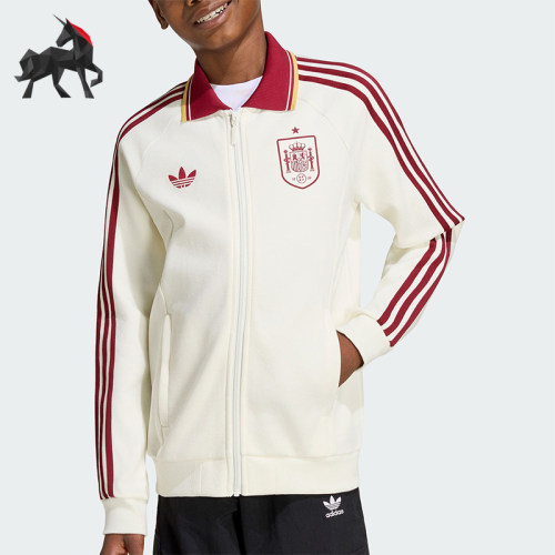 Adidas/阿迪达斯正品三叶草大童经典翻领拉链长袖夹克外套JZ2248