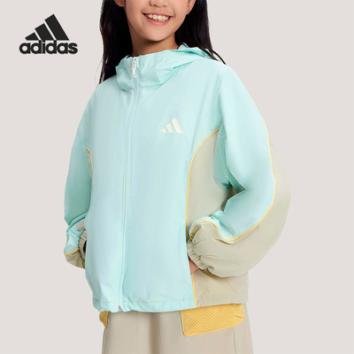 Adidas/阿迪达斯正品2026儿童宽松经典运动时尚连帽外套KH0265