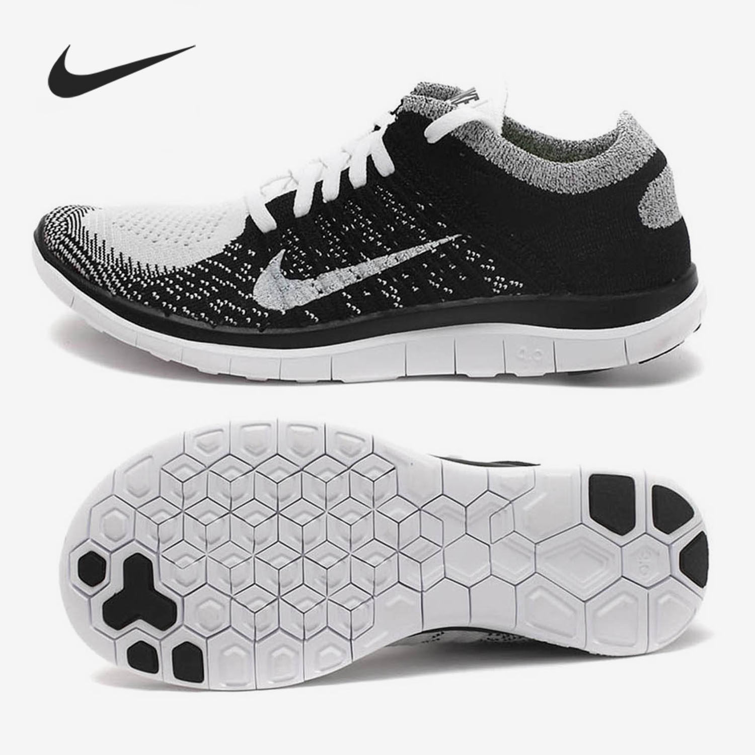 nike/耐克正品 free 4.0 flyknit 男女赤足透气运动跑步鞋 631050