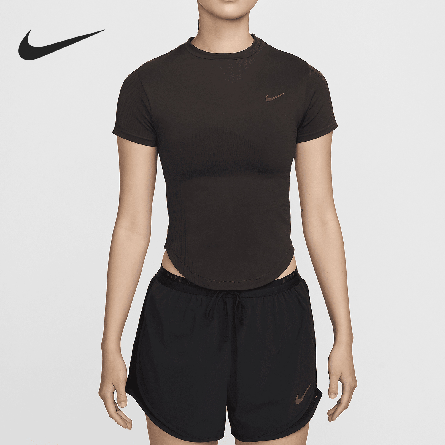 耐克女士透气修身短袖T恤