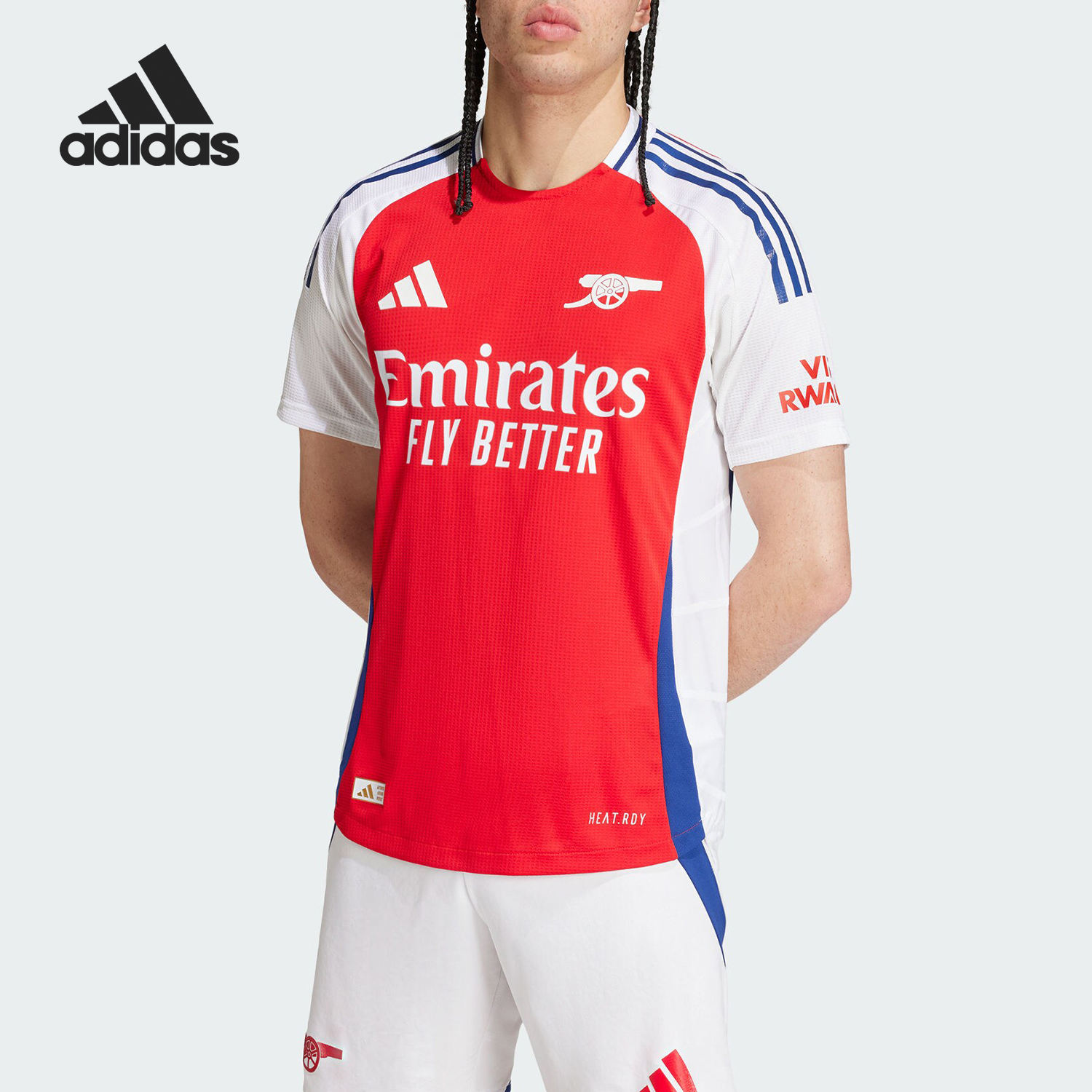 阿迪达斯男士足球运动短袖