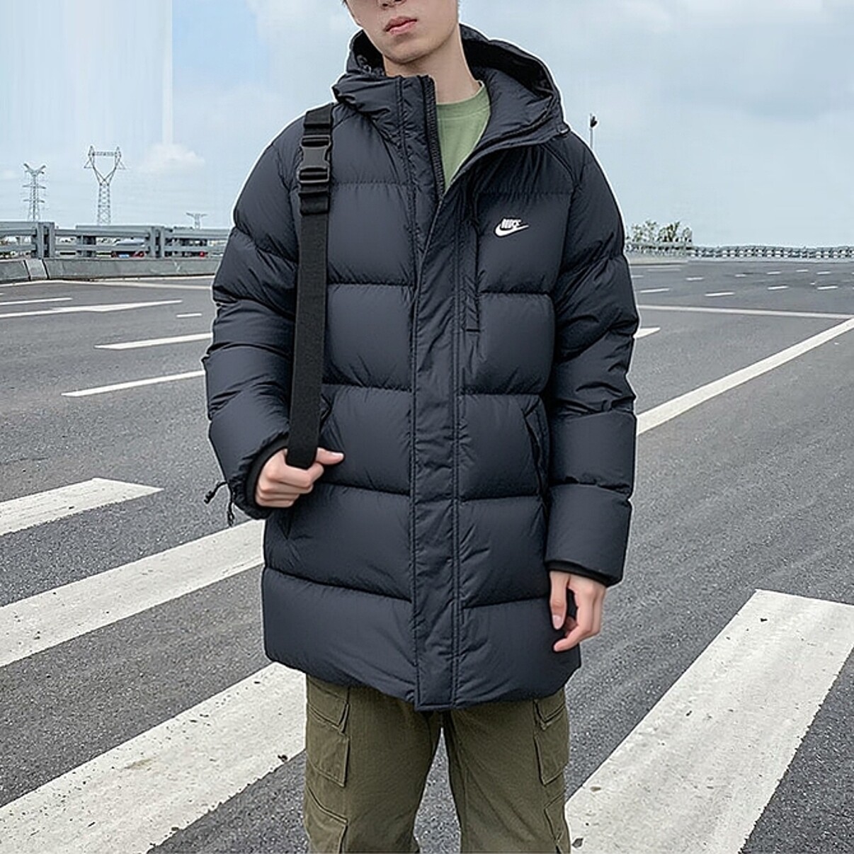 Nike耐克正品羽绒服男子中长款运动服冬季新款外套厚款上衣IB2974