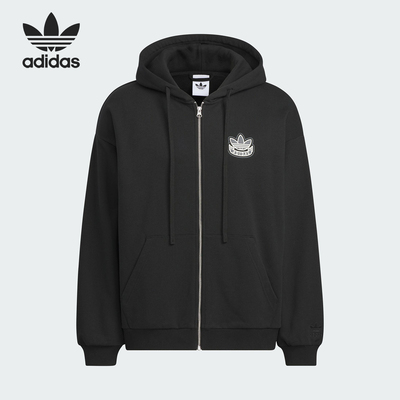 Adidas/阿迪达斯正品三叶草男女宽松连帽耐穿运动休闲外套KG8506