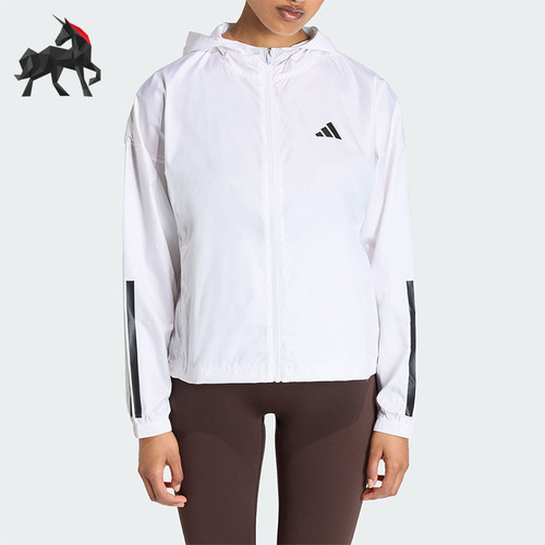 Adidas/阿迪达斯正品HYG WINDY女士运动宽松连帽经典夹克KC7655