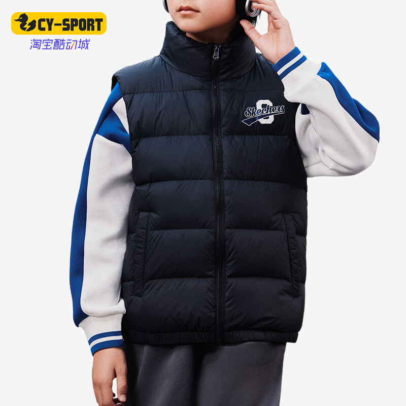 Skechers/斯凯奇正品新款儿童保暖户外立领梭织羽绒马甲,童装/婴儿装/亲子装,羽绒马甲,淘宝优惠券,粉丝福利购,淘宝优惠卷