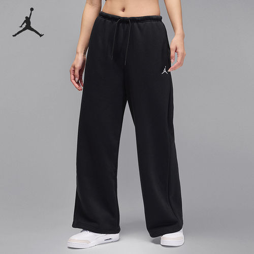 Nike耐克正品Jordan Brooklyn女纯色宽松中腰休闲裤IH2395-010