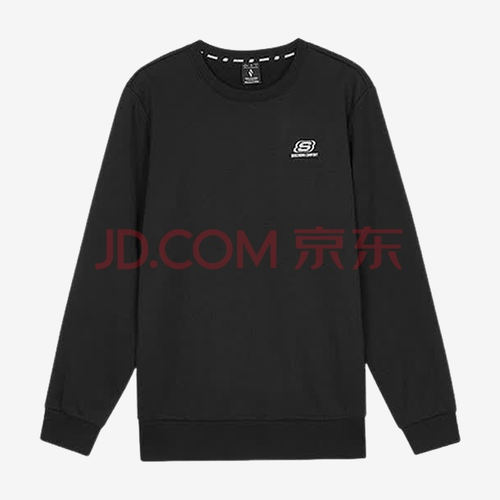 Skechers斯凯奇正品男女圆领运动长袖加绒加厚卫衣L424U170-0018