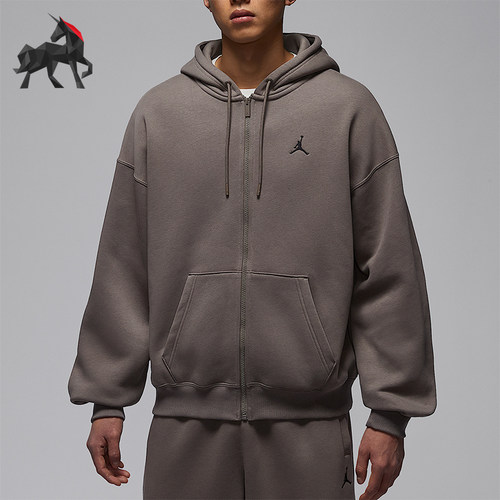 Nike/耐克正品JORDAN男士休闲连帽刺绣运动针织外套IB7232-040