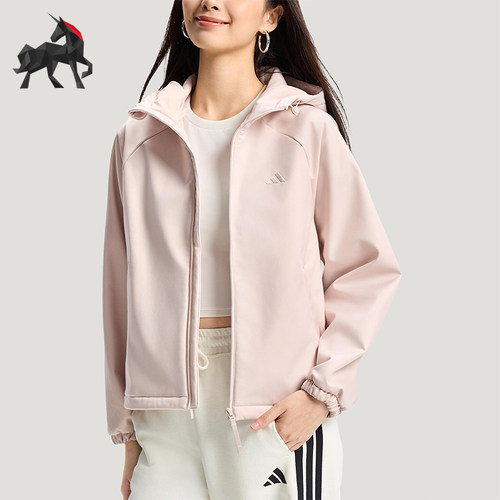 Adidas/阿迪达斯正品2025冬季款女士日常连帽运动宽松外套KS2761