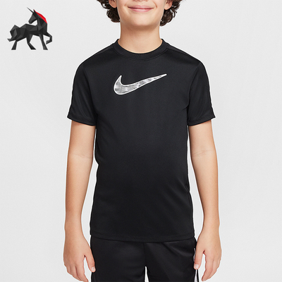 Nike/耐克正品夏季新款大童轻便透气经典耐磨短袖T恤HF8079-010
