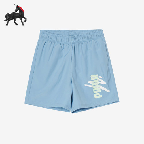 Puma/彪马正品儿童字母图案休闲舒适轻便经典透气短裤679233-20