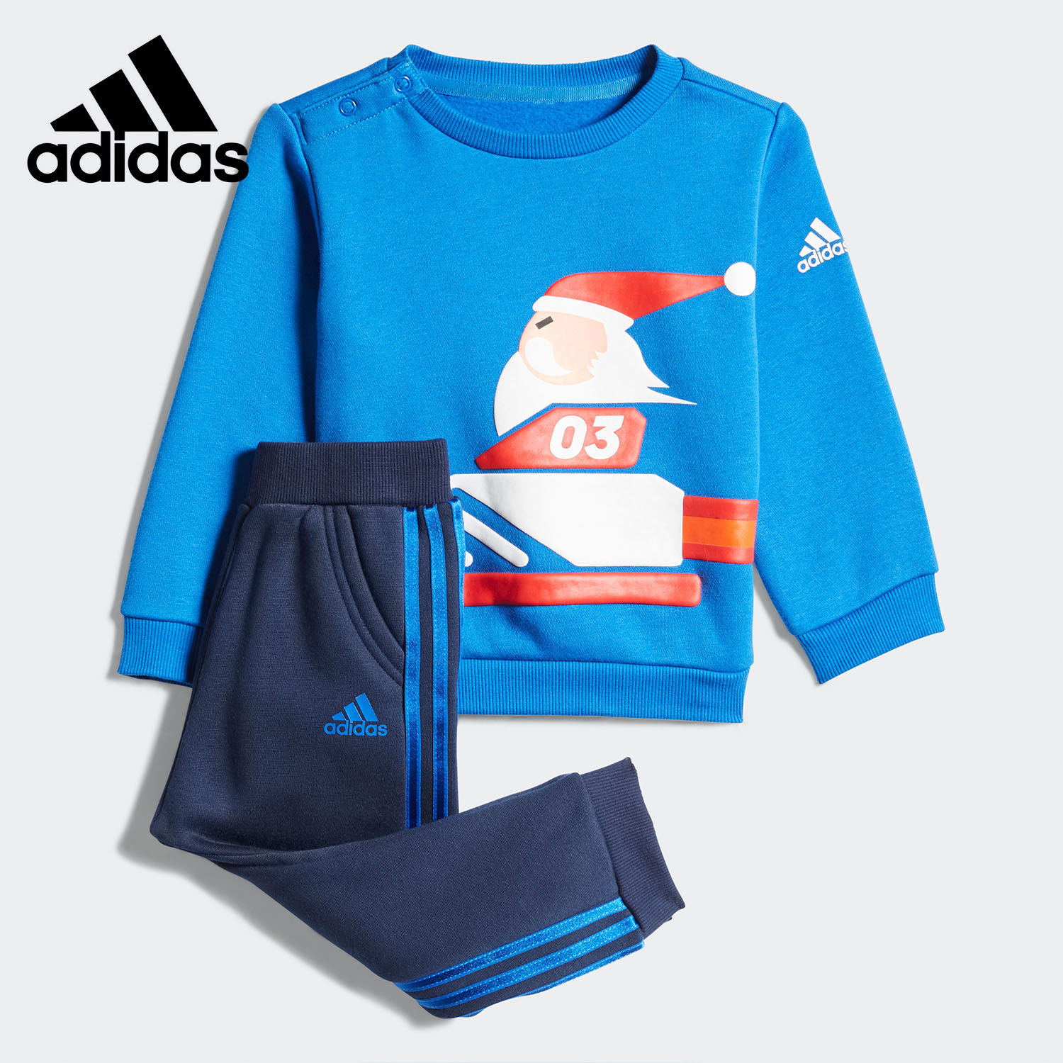 Adidas/阿迪达斯正品当季IN F XMAS SET长袖加绒两件套装  EH3661