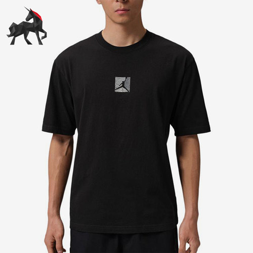 Nike/耐克正品JORDANFlight新款男黑色亲肤经典短袖T恤IF3065-010