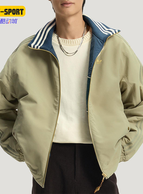 Adidas/阿迪达斯正品三叶草男士保暖复古新年款双面棉服KT0640