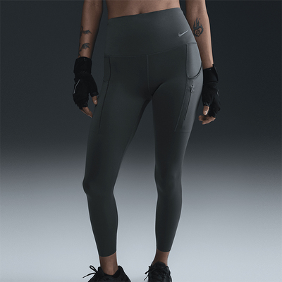 耐克女士透气高腰口袋九分紧身裤