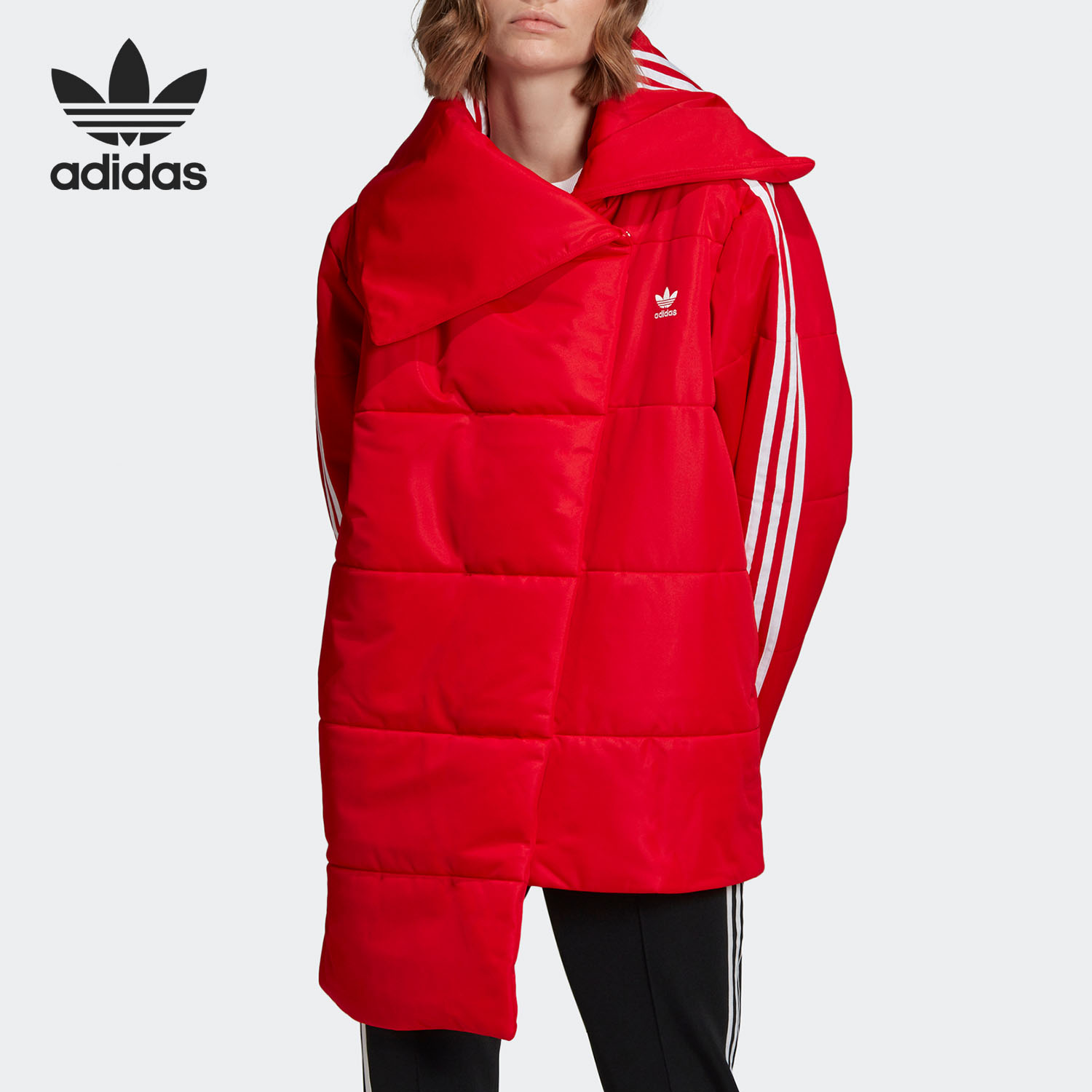 阿迪达斯女子防风休闲运动棉服